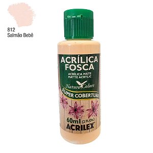 Tinta Acrílica Fosca 60ml - Salmão Bebê - 1 unidade - Acrilex - Rizzo