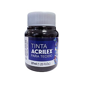 Tinta Para Tecido 37ml - Preto - 1 unidade - Acrilex - Rizzo