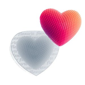 Molde de Silicone Coração Merliah Texturizado - Ref. 859 - 1 unidade - Flexarte - Rizzo