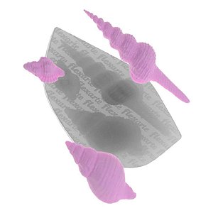Molde de Silicone Trio de Conchas Ladonna Médias - Ref. 843 - 1 unidade - Flexarte - Rizzo