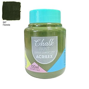 Tinta Chalk Paint 100ml - Floresta - 1 unidade - Acrilex - Rizzo