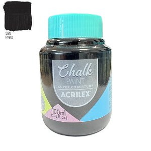 Tinta Chalk Paint 100ml - Preto - 1 unidade - Acrilex - Rizzo