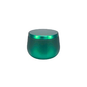 Lata de Metal com Tampa - Verde - 120ml - 6,5x4,5cm - 1 unidade - Rizzo