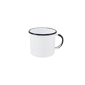 Caneca Esmaltada 06 - Branco - 160ml - 6x6cm - 1 unidade - Rizzo