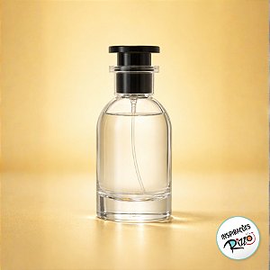 Frasco para Perfumaria de Vidro Louis com Válvula Tampa Luxo Rosca - Preto  - 30ml - 1 unidade - Rizzo