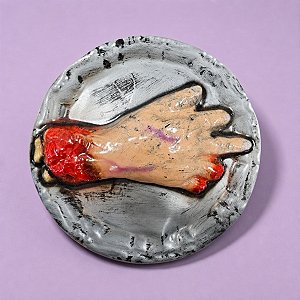 Enfeite Decorativo De Halloween - Bandeja Com Mão - 29x29cm - 1 unidade - Rizzo
