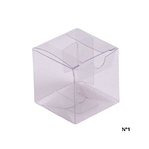 Caixa Transparente De Acetato Cubo Nº1 - 4x4x4cm - 10 unidades - Rizzo