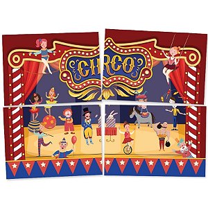 Painel Decorativo 4 Lâminas - Circo - 90x64cm - 1 unidade - Rizzo
