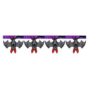 Bandeira Decorativa De Halloween - Morcego - 3 Metros - 1 unidade - Rizzo