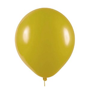 Balão de Festa Redondo Profissional Látex Liso - Mostarda - 1 unidade - Artlatex - Rizzo