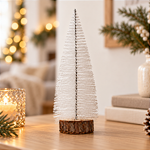 Mini Árvore de Natal Grande - Branca - 20cm - 1 unidade - Rizzo