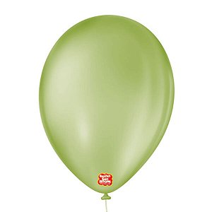Balão de Festa Látex Liso - Verde Eucalipto - Balões São Roque