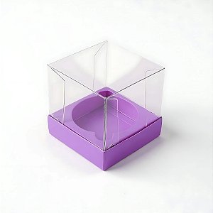Caixa Mini Bolo M (7x7x7cm) Roxo - 10 unidades - Assk - Rizzo