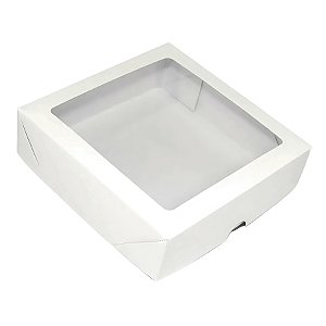 Caixa 20 Doces com Visor PV-15 (15x15x4cm) Branca - 20 unidades - Rizzo