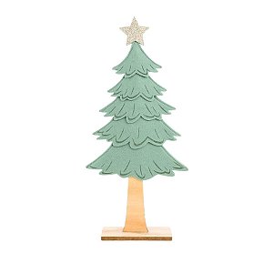 Enfeite Decorativo De Natal  - Árvore Verde Com Glitter - 40cm - 1 unidade - Cromus - Rizzo