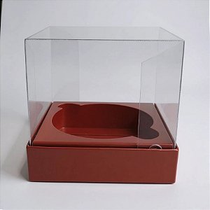 Caixa Mini Bolo M (7cm x 7cm x 7cm) Vinho - 10 unidades - Assk - Rizzo