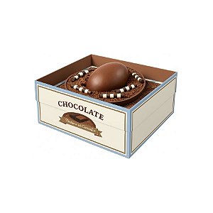 Caixa New Practice Para Meio Ovo Com Visor - Cobertura  - 4 unidades - Cromus - Rizzo