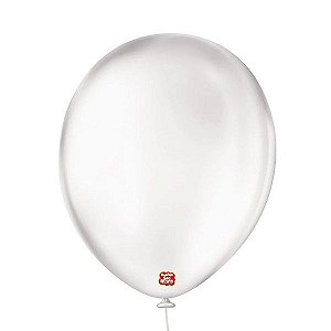 Balão de Festa Látex Liso - Transparente - Balões São Roque
