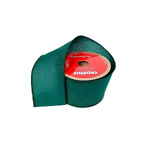 Fita Decorativa de Natal Juta Lisa - Verde Escuro - 9,14x6,3cm - 1 unidade - Cromus - Rizzo