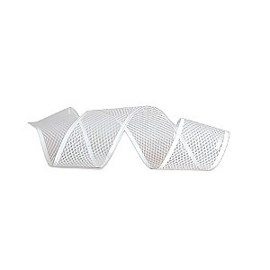 Fita Decorativa Aramada de Natal - Branco - 6,3cm x 9,14m - 1 unidade - Rizzo