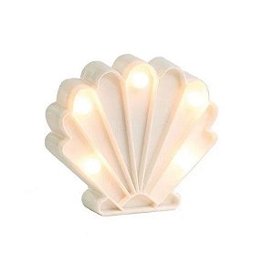 Luminoso Concha com LED Branco - 9,5x10,5cm - 1 unidade - Rizzo