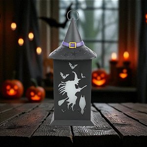 Lamparina Halloween - Bruxa Mafalda - 34x13cm - 1 unidade - Cromus - Rizzo