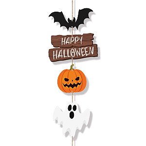 Placa para Porta - Halloween Travessuras - 1 unidade - Cromus - Rizzo