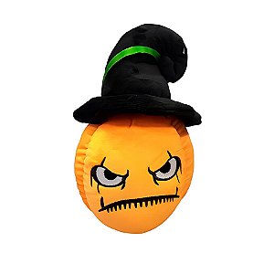 Pelúcia Abóbora Brava com Chapéu 24 cm - Halloween - 1 unidade - Rizzo