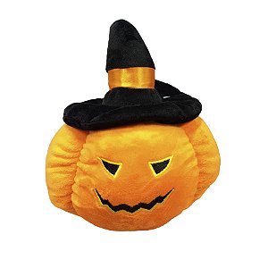 Pelúcia Abóbora Jack O' Lantern com Chapéu 20 cm - Halloween - 1 unidade - Rizzo