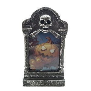 Mini Lanterna Decorativa Halloween com Led - Abóbora de Halloween com Led - 1 unidade - Rizzo