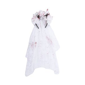 Tiara Noiva com Flores e Aranha de Halloween - 70x17cm - 1 unidade - Cromus - Rizzo