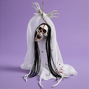 Enfeite Decorativo Halloween - Caveira Lauren - 90cm - 1 unidade - Cromus - Rizzo
