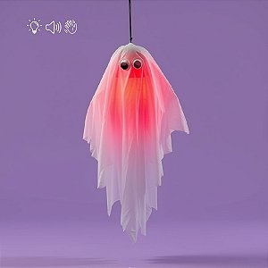 Enfeite Decorativo de Halloween - Fantasma Billy com Luz - 53cm - 1 unidade - Cromus - Rizzo