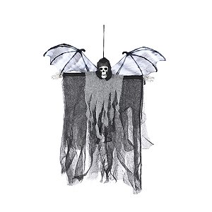 Enfeite Decorativo Halloween - Caveira com Asas Antero - 55cm - 1 unidade - Cromus - Rizzo