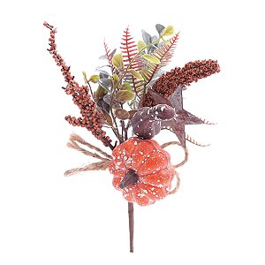 Enfeite de Halloween - Galho de Abóboras - 24cm - 1 unidade - Cromus - Rizzo