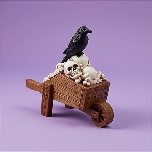 Enfeite Decorativo Halloween - Carriola Assombrada - 12cm - 1 unidade - Cromus - Rizzo