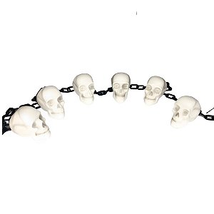 Enfeite Decorativo Halloween - Varal de Caveiras - 1 unidade - Rizzo