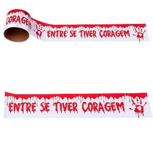 Faixa Decorativa Halloween - Entre Se Tiver Coragem - 7x600cm - 1 unidade - Rizzo