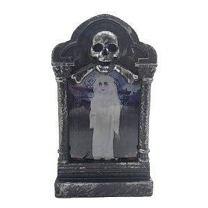 Mini Lanterna Decorativa Halloween com Led - Fantasma - 1 unidade - Rizzo