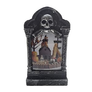 Mini Lanterna Decorativa Halloween com Led - Casa Amaldiçoada - 1 unidade - Rizzo