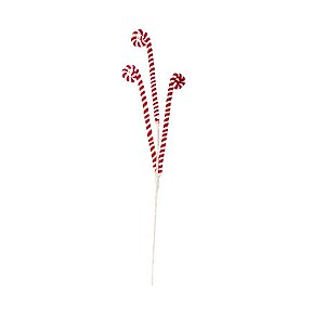 Galho Decorativo - Candy Cane - 55cm - 1 unidade - Rizzo