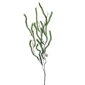 Galho Decorativo - Folhas Verdes Nevadas - 78cm - 1 unidade - Rizzo