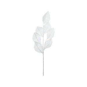 Galho Decorativo - Folhas Brancas - 59cm - 1 unidade - Cromus - Rizzo