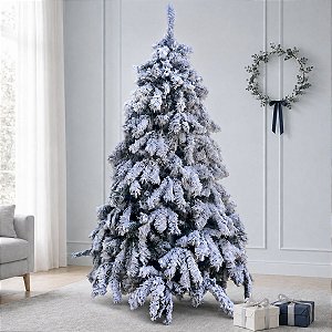 Árvore de Natal Modelo Cardamomo Nevada - 2097 Galhos - 3m - Ref. RZO391 - 1 unidade - Rizzo