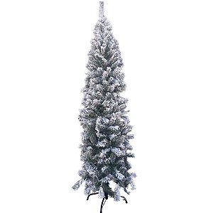 Árvore de Natal Modelo Caiena Nevada Slim - 946 Galhos - 2,40m - Ref. RZO369 - 1 unidade - Rizzo
