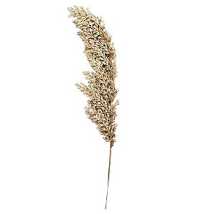 Galho Decorativo - Folhagem Dourada com Glitter - 50cm - 1 unidade - Rizzo