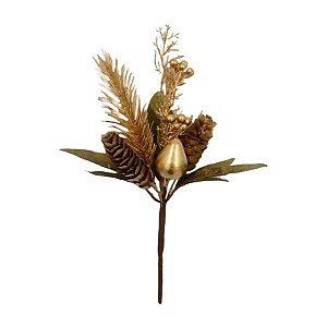 Galho Decorativo - Dourado - 25cm - 1 unidade - Rizzo