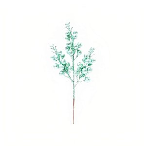 Pick Galhos e Frutas Glitter - Verde - 22cm - 1 unidade - Cromus - Rizzo