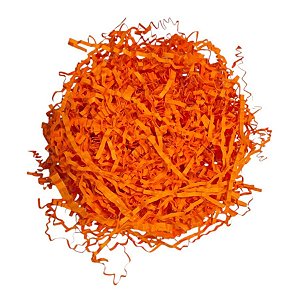 Palha Decorativa de Papel Laranja - 100g - 1 unidade - Rizzo