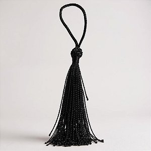 Tassel Decorativo Artesanal - Preto - 13cm - 12 unidades - Artlille - Rizzo